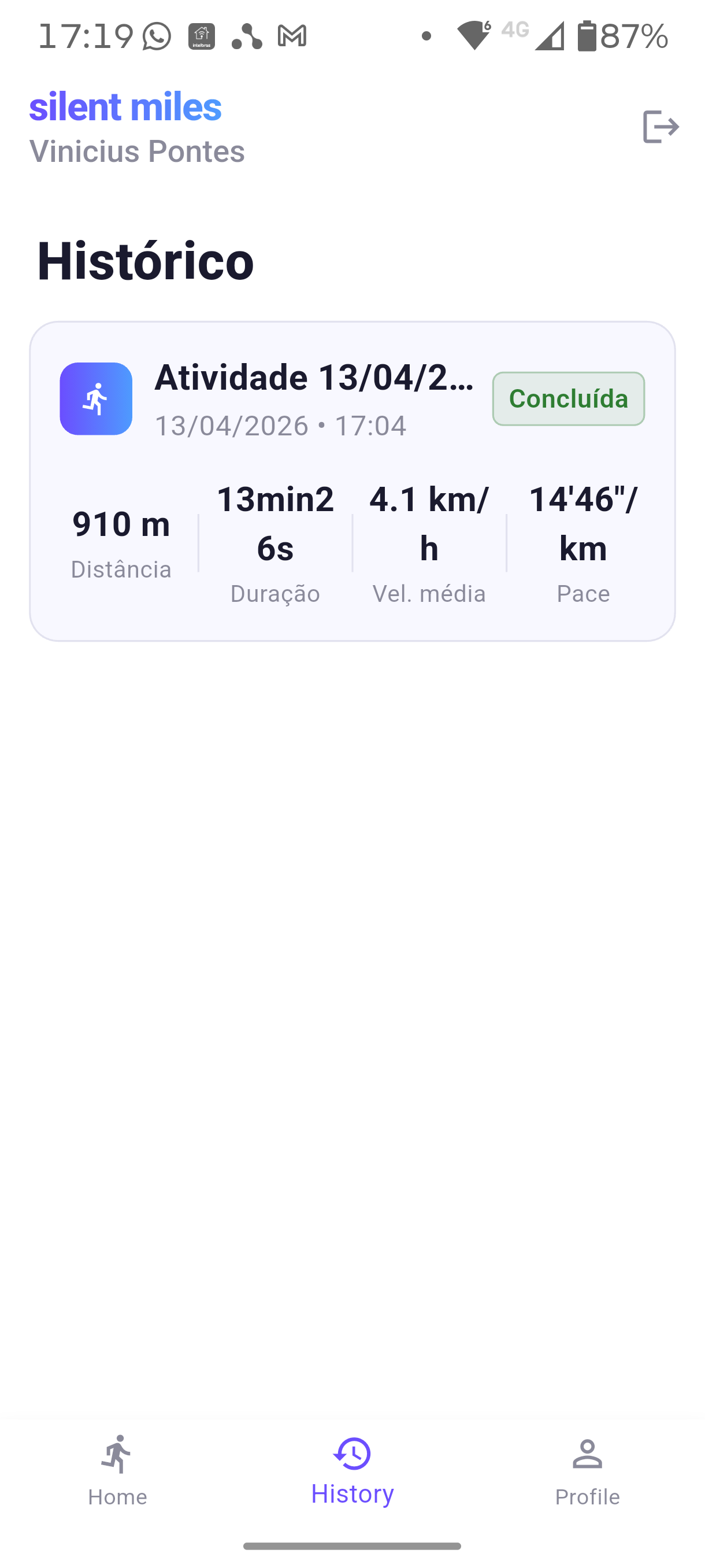 SilentMiles tela 3
